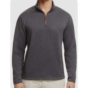 Vineyard Vines Pullover Quarter Zip Fleece Jacket Gray Size Small